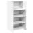 Reception Desk White Engineered Wood Medium Front Office Desk