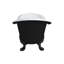 Aqua Eden 72" x 31" Clawfoot Soaking Cast Iron Bathtub-34130791