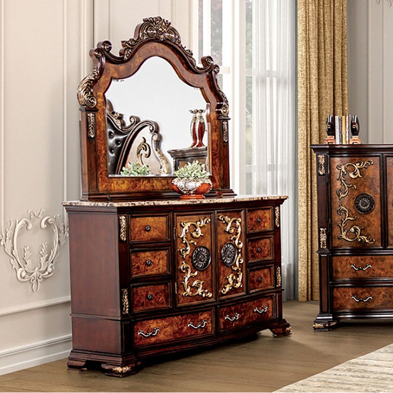 Commode 8 tiroirs avec miroir Kielner