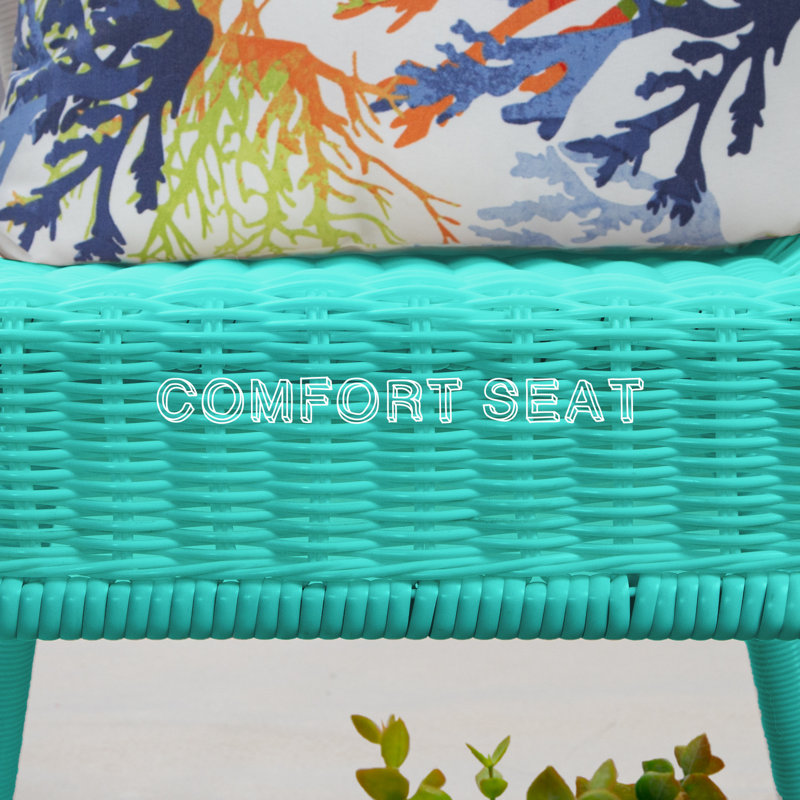 Ensemble de conversation pour terrasse avec coussins Luxton, Turquoise