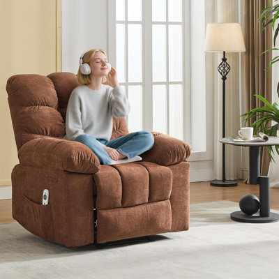 Recliner Chair, Wide Rocker Chair, Rocking Chair with Massage and Heat