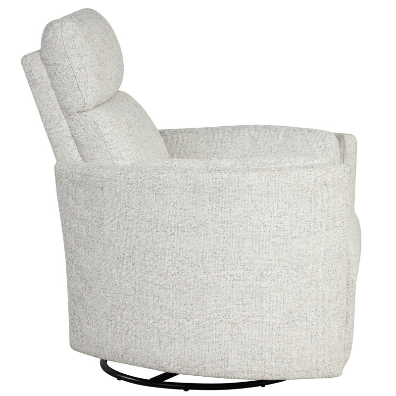 Bre 40" Power Swivel Glider Recliner, Natural Beauty Quartz Chenille
