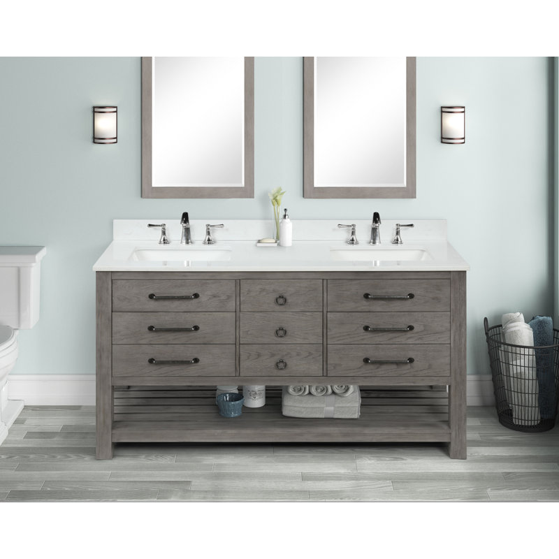 Ensemble de meuble-lavabo double 61 po Plante
