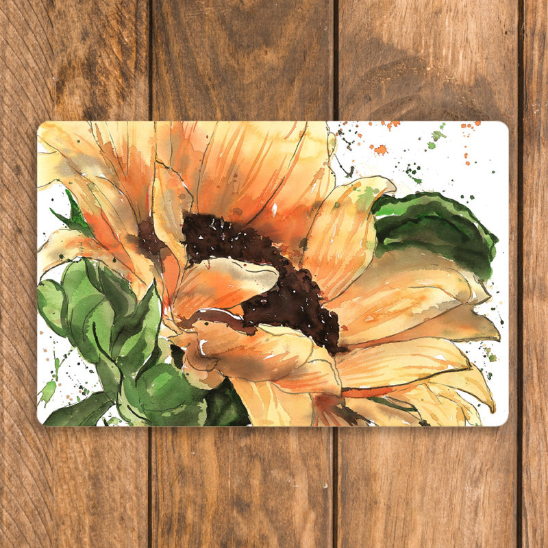 Napperon aquarelle tournesol rectangulaire 11 x 17