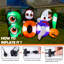 Ensemble gonflable d'Halloween Boo avec squelette