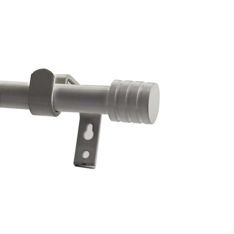 Tringle à rideaux simple ajustable 0,62 po Sweitzer, H 0,62 po x l 120 po x P 0,62 po, Blanc lustré