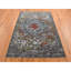 Tapis noir en laine et en soie noué à la main 6 pi 1 po x 9 pi 2 po DCB8CCD432BE4B31A42CEA5D562CAE6D