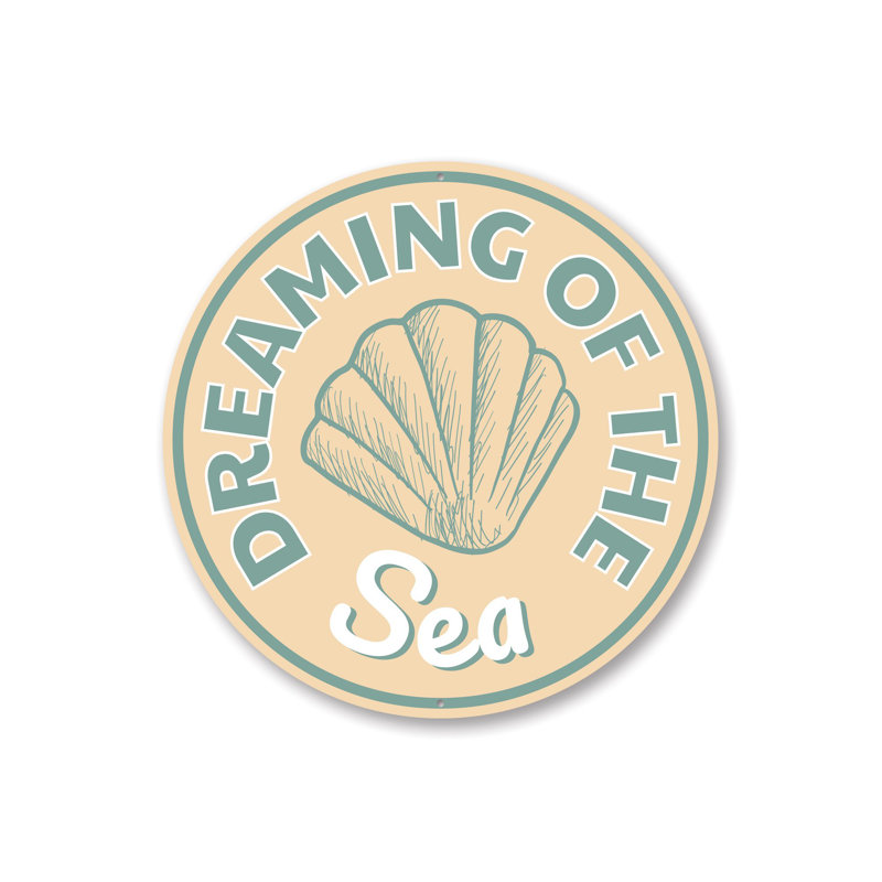 Panneau en aluminium «Dreaming of the Sea», H 12 po x l 12 po x P 0,04 po