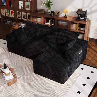 94"cloud Modular Sectional Couch Modern Minimalist Upholstered Couches, Comfort L Shaped Sofa For Living Room, Deep Seat Corner Couch, No Assembly Required