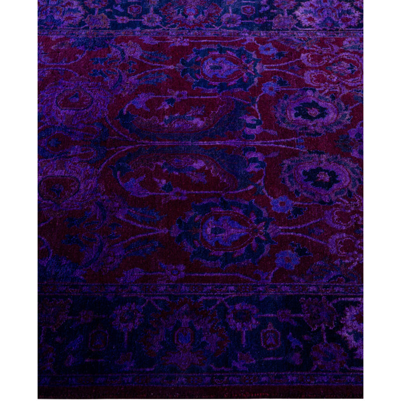Overdyed One-of-a-Kind 3' 1" X 5' 2" Hand Knotted Area Rug