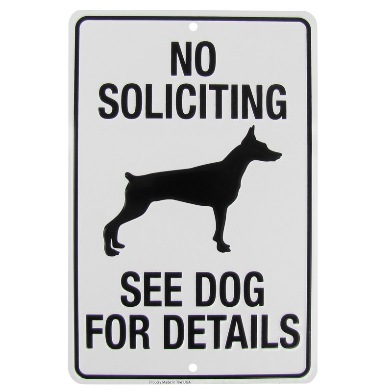 No Soliciting Go Away See Dog For Details Funny Metal Sign Yard Fence Home Decor No Soliciting Go Away See Dog For Details Funny Metal Sign Yard Fence Home Decor