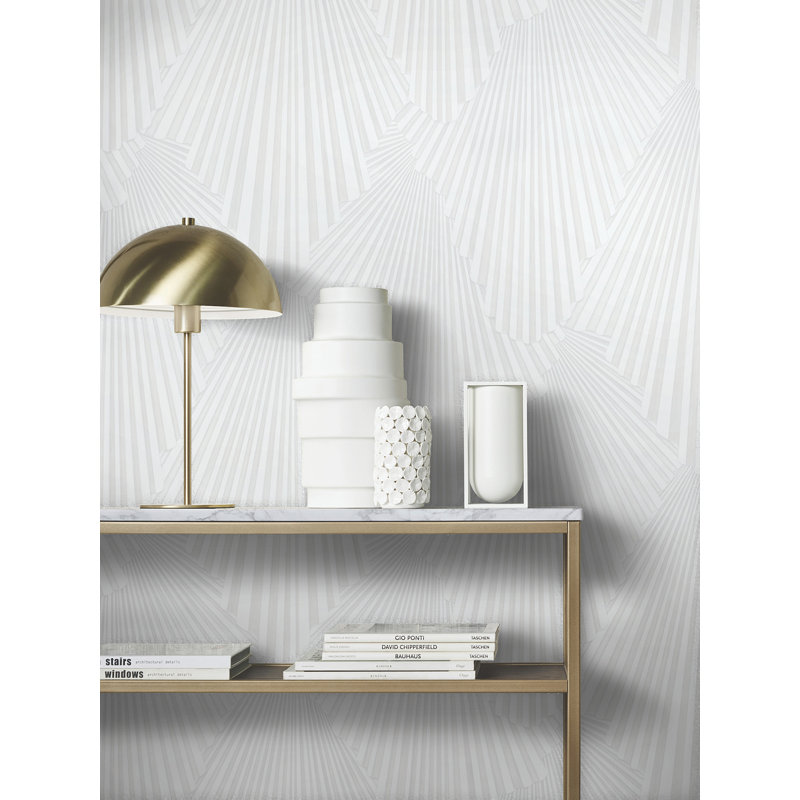 Papier peint Lumiere White Deco Geo, Blanc