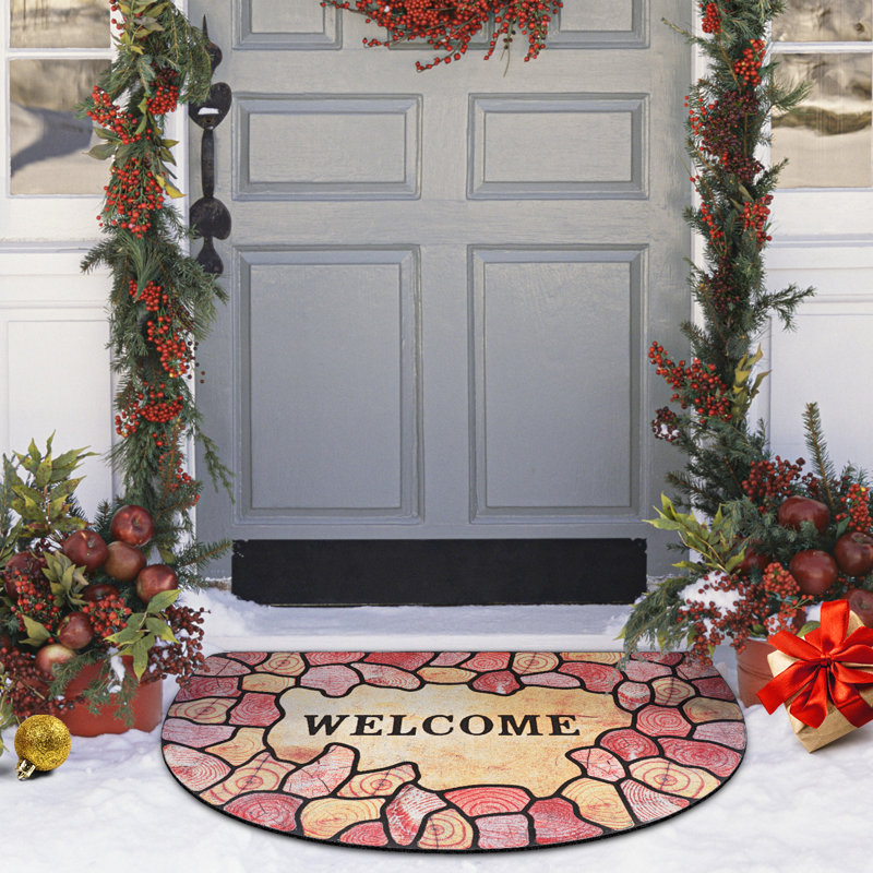 Tapis d'entrée anti-dérapant Bungalow Rose, L 24 po x L 36 po