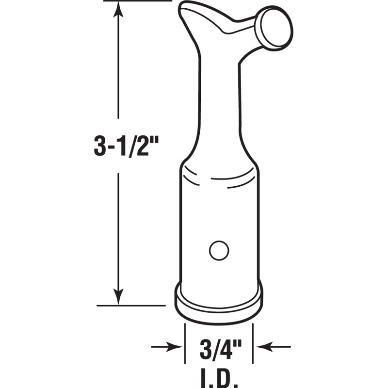 Prime-Line Transom Latch Hook, Fits Onto a Pole, White Bronze (Single Pack)