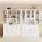 70.9" H x 94" W White Standard Bookcase with 2 drawers, 5-Tier open Bookcase and Bookshelf