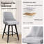 Swivel Upholstered Counter Stool with Metal Frame-801717305