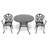 3-Piece Set Of Cast Aluminum Patio Furniture With Beige Cushions-1495689957