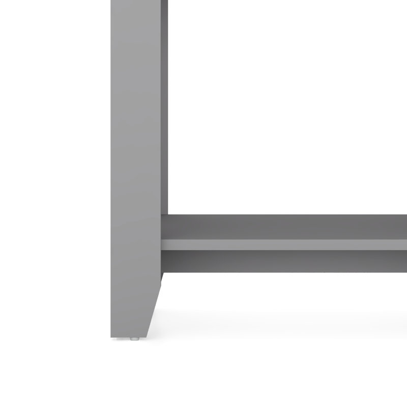 Weddel Basilico End Table with Storage, Cool Gray