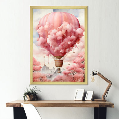 «Pink Whimsical Balloon Magic» sur impression sur toile