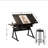 Adjustable Drawing Drafting Table Desk With 2 Drawers And Stool-45642133
