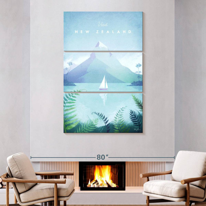 Affiche de voyage rétro de la Nouvelle-Zélande