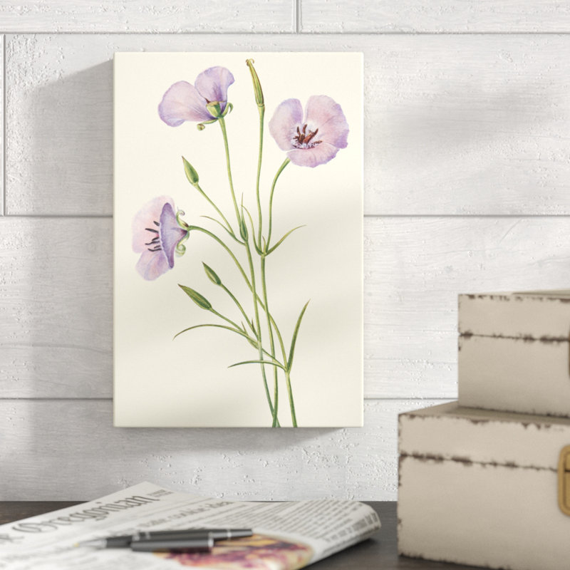 Delicate Wildflowers VI - Painting on Canvas, 30cm H x 20cm W, Wrapped Canvas