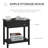Side Table Dark Coffee with Flip Top Storage & Storage Shelf