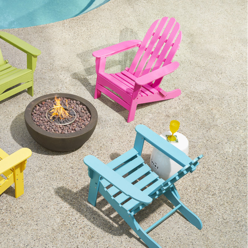 Chaise Adirondack pliante en plastique Leighton, Aruba