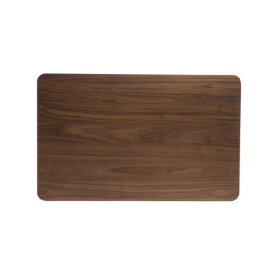 Tyler Modern Dining Table, Slayed Solid Wood Legs, Walnut Brown 47 Inch