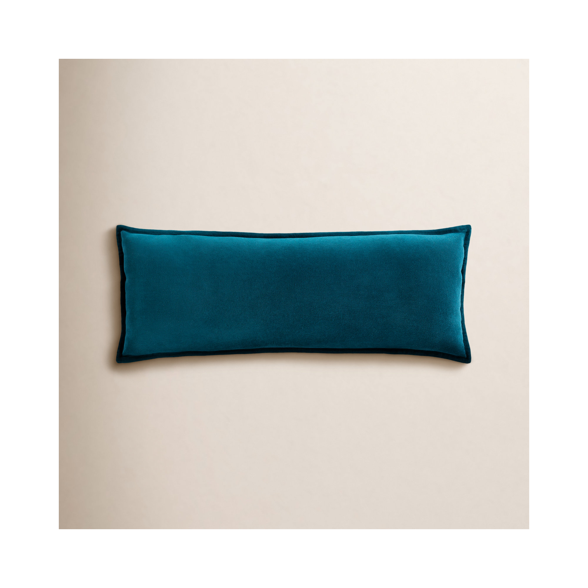 Norwin Cotton Throw Pillow, Deep Teal, Polyester, 12"H x 30"W