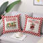 Housse de coussin en lin imprimé