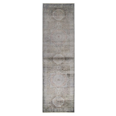 Hand Knotted Wool Area Rug in Gray