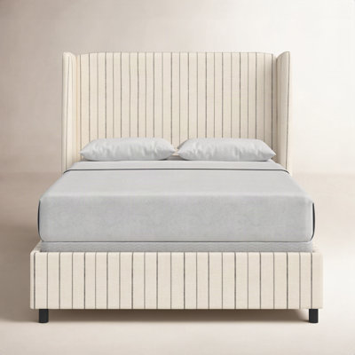 Tilly Upholstered Wingback Bed