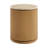Aster 16" Side Table In Reeded Birch with Travertine Top