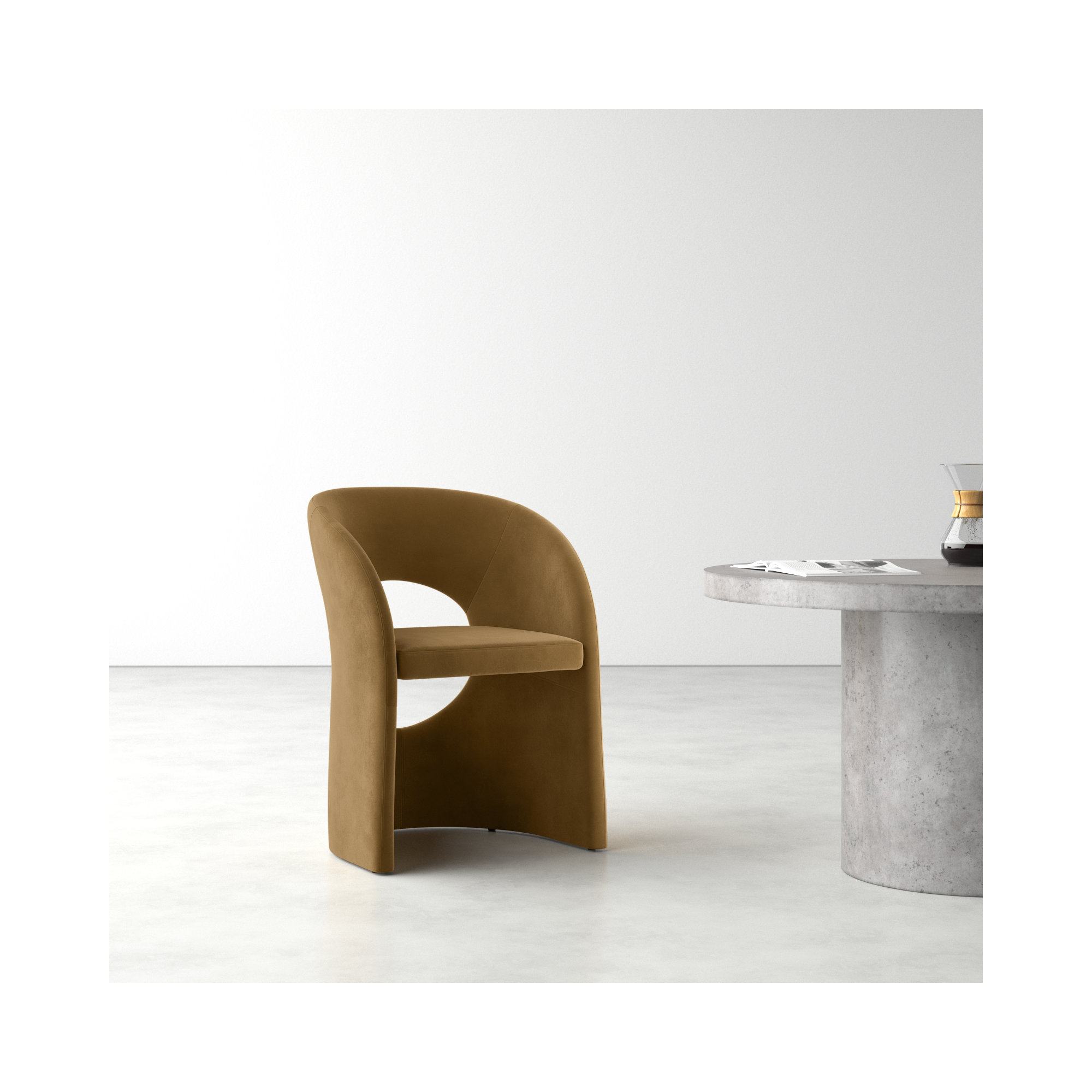 Hama Fully Upholstered Arm Chair, Tan