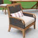 Colden Teak Wicker 2 - Person Seating Group with Cushions