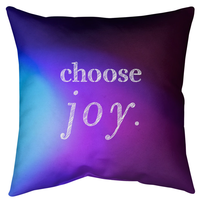 Coussin de sol choose Joy, 40 po x 40 po, Bleu / Mauve