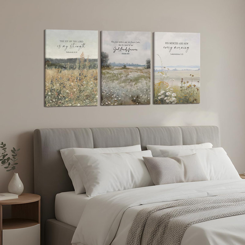 3 Piece Wrapped Canvas Print, 40 cm H x 30 cm W