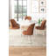 Ensemble de table et chaises de salle à manger moderne 5 pièces, blanc et fumée | Table en carton 100% enduit de mélamine, table: 35,4 po x 29,5 po x 35,4 po | Chaises: 17,7 po x 35,8 po x 16,5 po | Pieds en métal, mousse confortable à 22 et 28 bandes, décoration élégante-952823745-952823772