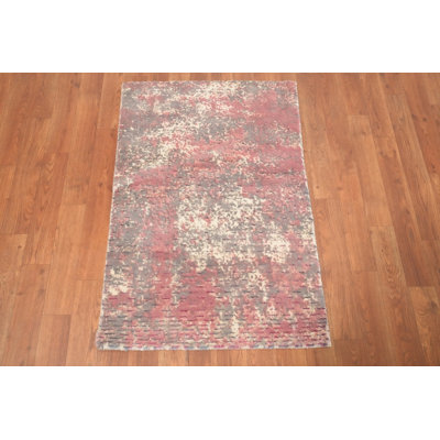 Distressed Look Abstract Oriental Rug 2x3
