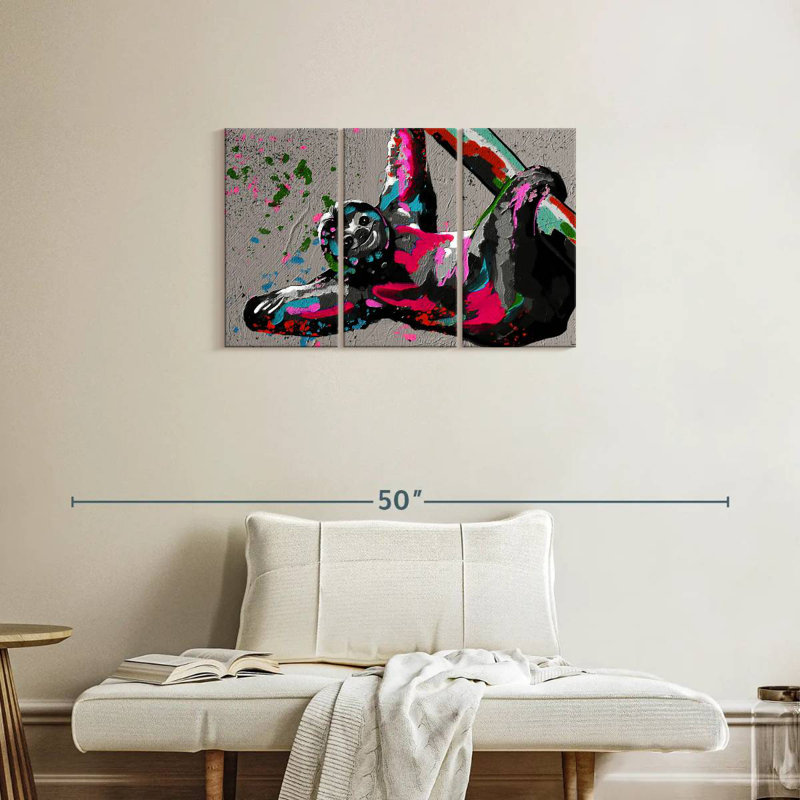 Brampt Splattered Sloth, 20" H x 33" W