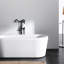 Robinet de baignoire autoportant en métal avec douche à main, aspect mat noir mat