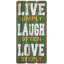 Live Simply Textual Art Print on Wood