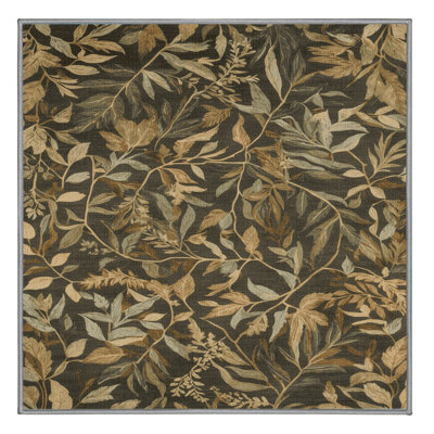Tapis brun lavable à la machine