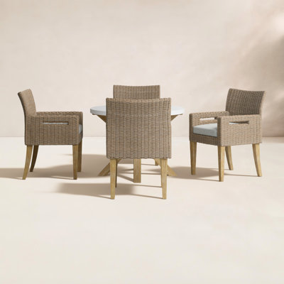 Fleur 48" Eucalyptus Patio Dining Set
