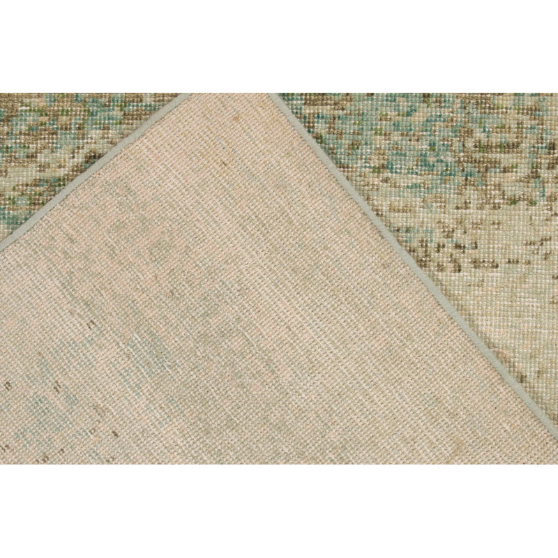 Distressed Homage Hand Knotted Wool Abstract Area Rug, Rectangle 12' x 16'