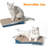 Conlun Cat Scratcher Cardboard Cat Scratch Pad With Premium Scratch Textures Design Durable Cat Scratching Pad Reversible Shark 15.7L X 9W X 2.6H