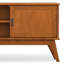 Meuble télé de style Mid-Century en bois massif brun de 72 po Draper pour téléviseur de 80 po ou moins