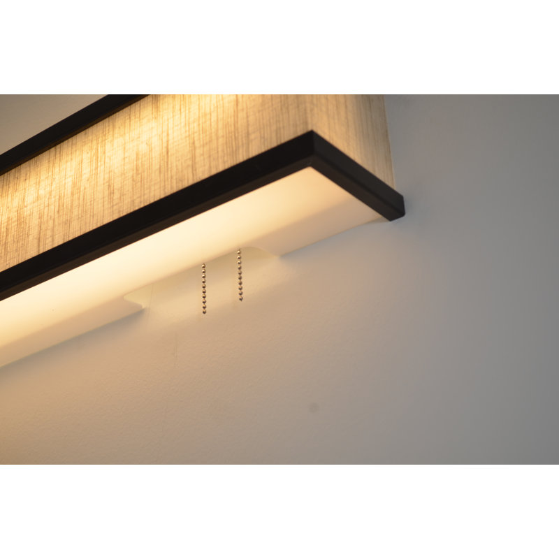 2 lumières, H 4,88 po x l 50 po x P 4 po, Bronze huilé
