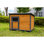 Grande niche pour chien en bois massif Jaequez, porte respirante, toit extérieur imperméable de 45 po, respirant, -